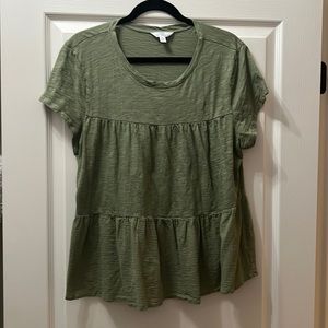 Time & Tru Green Top